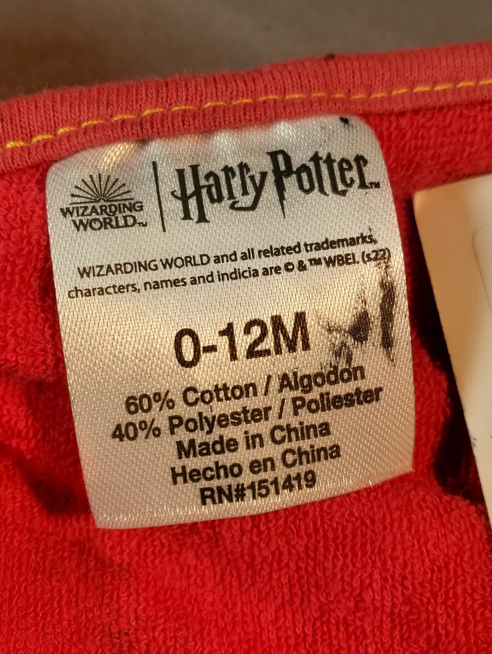 Harry Potter Baby Unisex Bib and Bootie Set Gifts for Baby (Red Multi, 0-12M)